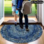 Flannel Non-woven Floor Mat Semicircular Floor Mat