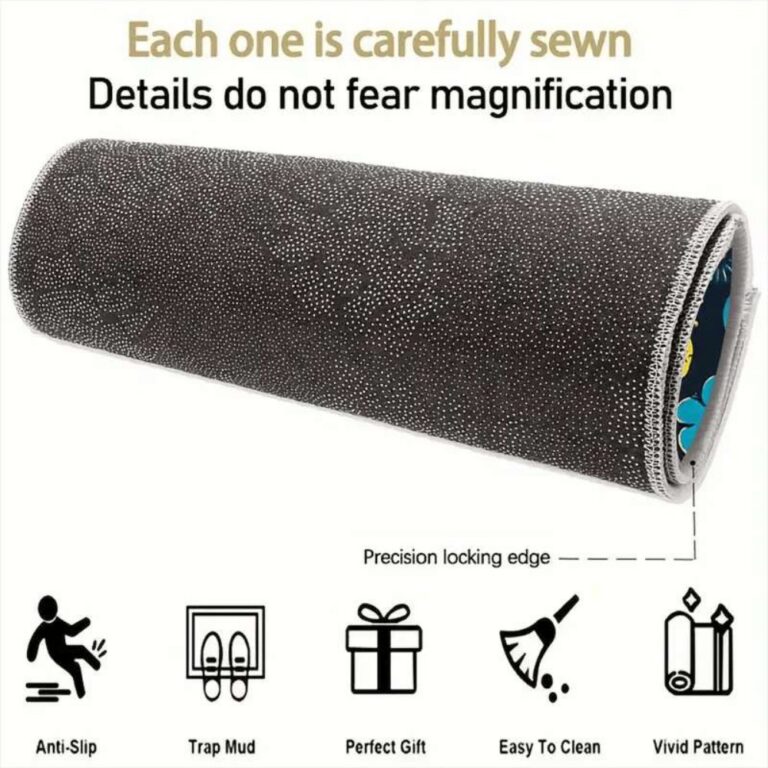 Crystal Velvet Floor Mat Flannel Floor Mat (Single Piece) Car 01